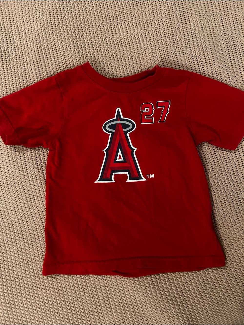 Mike Trout #27 Los Angeles Angels Toddler 3T Red MLB T-Shirt Genuine Merchandise